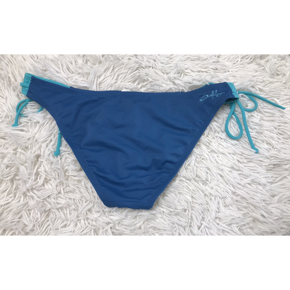 Pre-Owned Oakley Women's Juniors Bathing Suit Bikini Bottom Blue Pink Lg wimwear - Picture 3 of 5